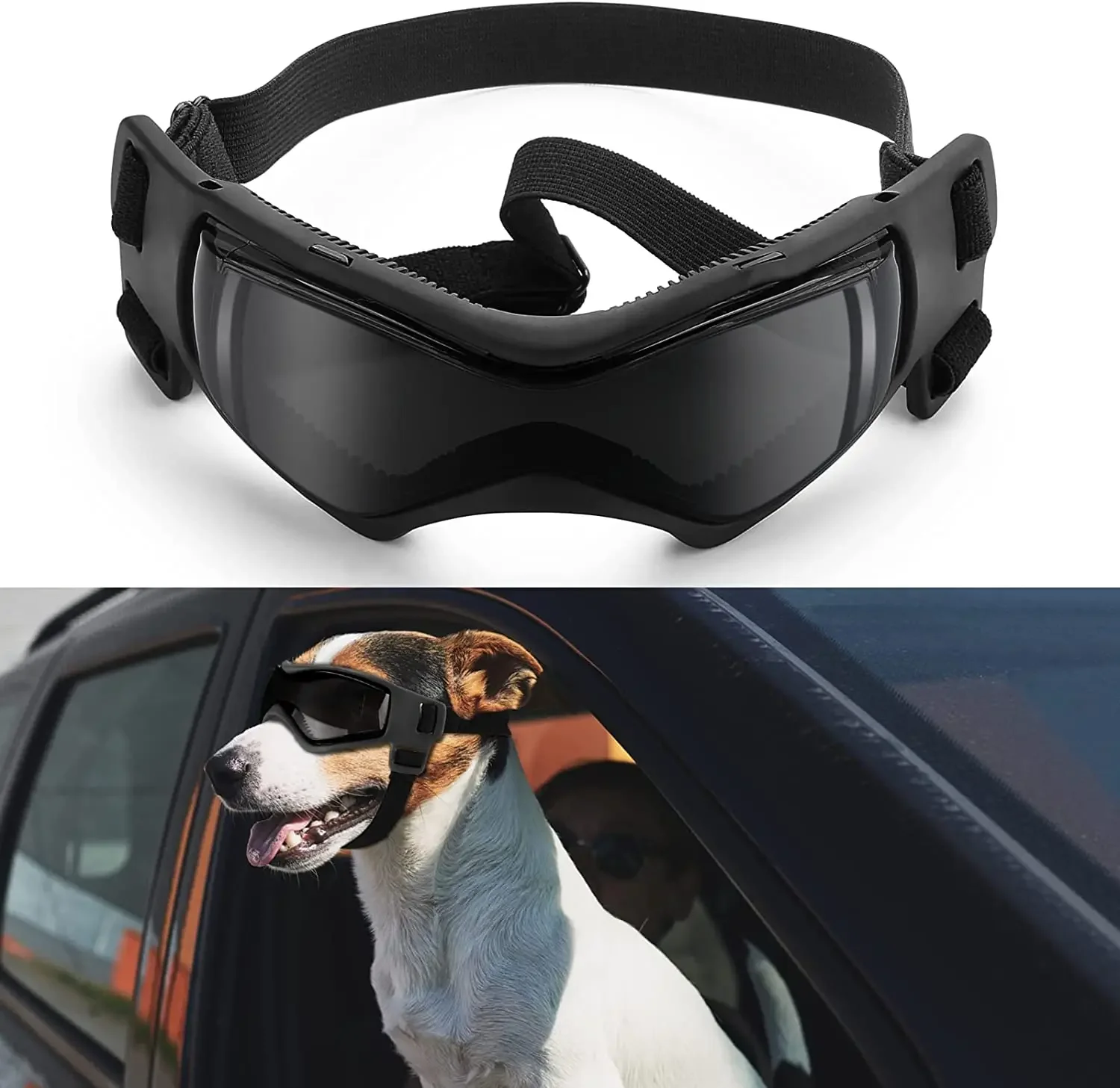 ATUBAN Goggles for Dogs, Dog Glasses UV Protection Goggles Snow Protection Wind Protection Dust Protection with Adjustable Strap