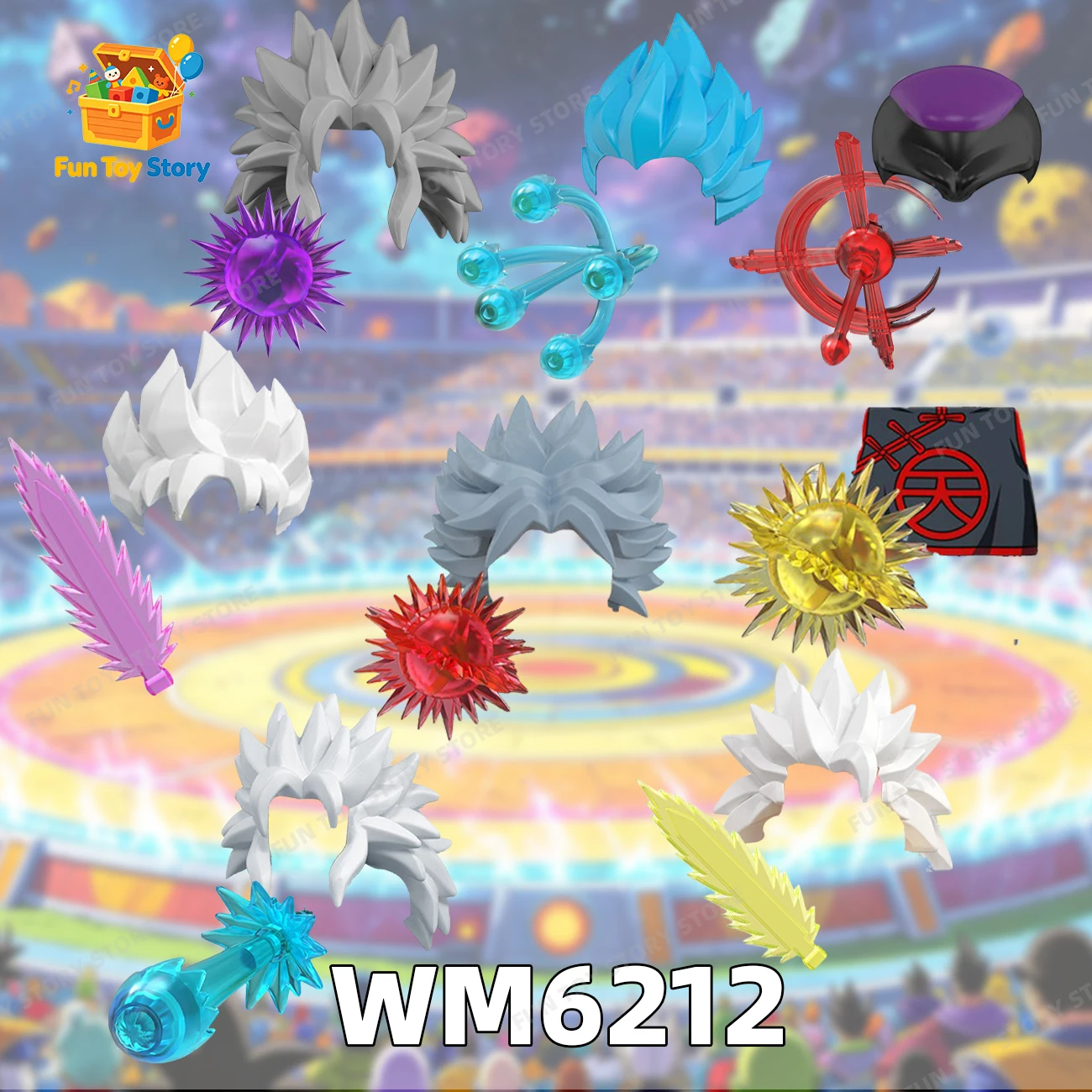 WM6212 Cartoon Anime Film and Television Characters Building Blocks Toy Anime Enthusiasts Collection Power Conference