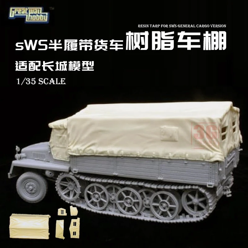 

Модификация смолы Great Wall Hobby L3512S 1/35 SWS, общая грузовая версия, смоляный брезент