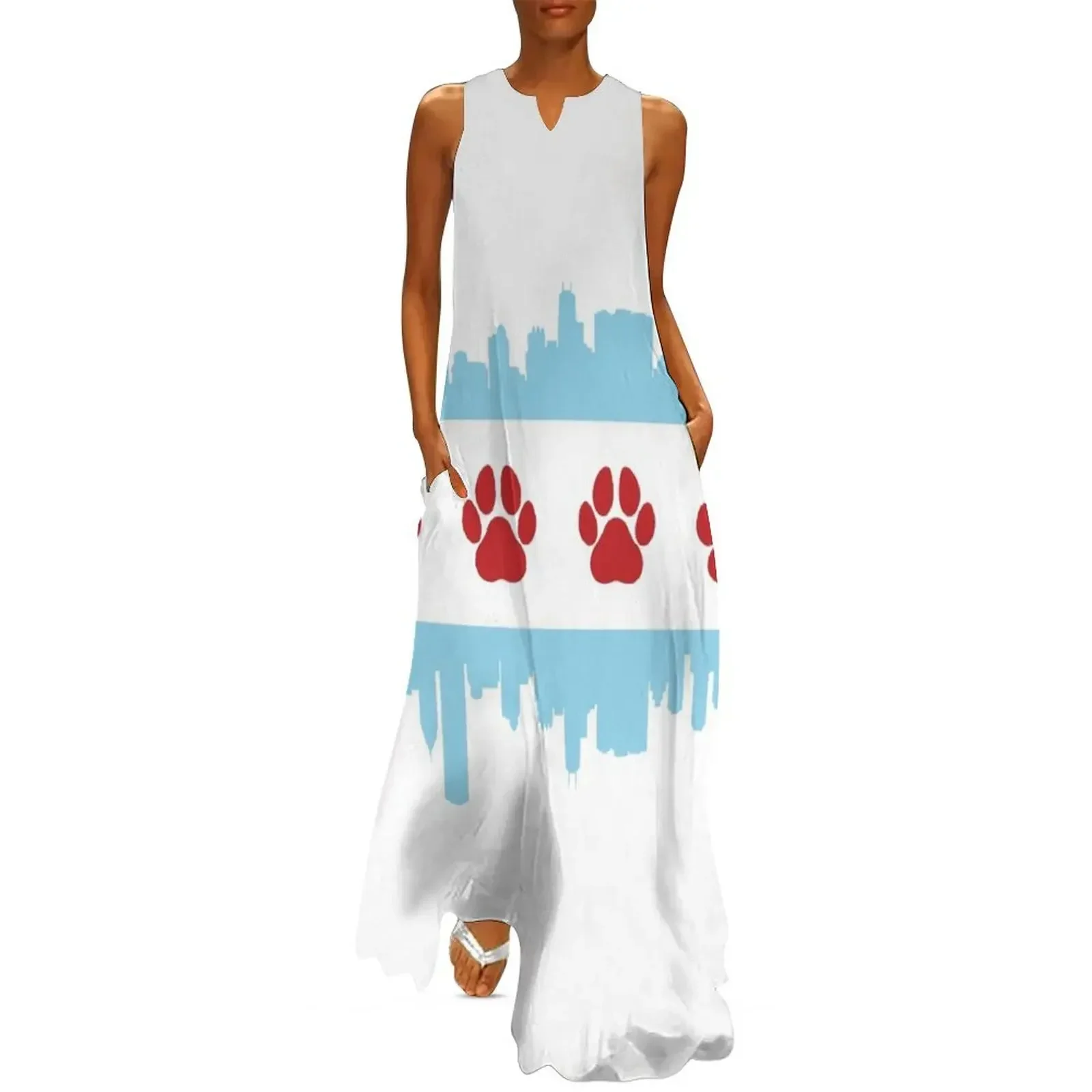 

ChiPAWgo Flag Long Dress dresses for prom sexy dress women clothing 2025 new arrivals cute dress