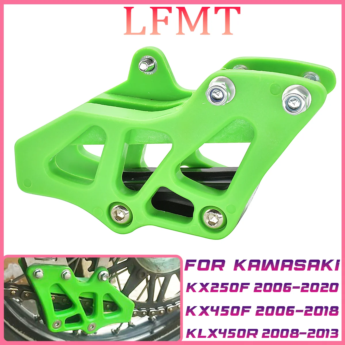 

Motorcycle Chain Swingarm Chain Guide Slider Roller For KAWASAKI KX250F KX450F KX KXF KLX 250 450 Flat Fork Glue Sprocket Set