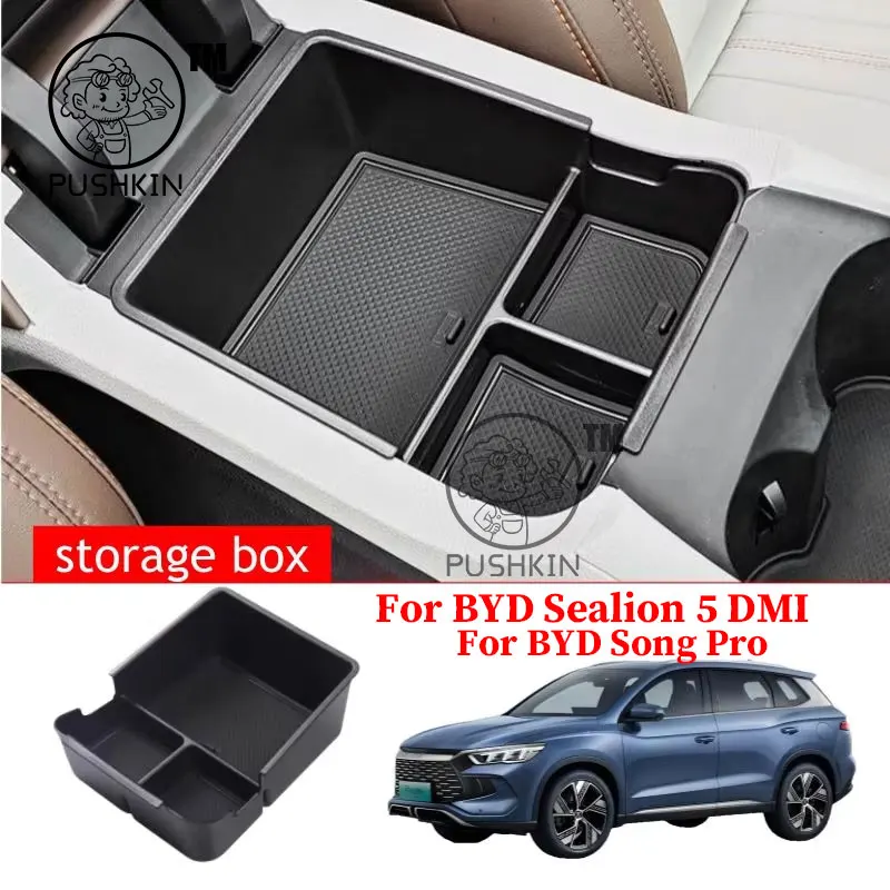 

Для BYD SEALION 5 DMI 2025 SONG PRO DMI 2024 2025 подлокотник ящик для хранения подстаканник аксессуары для салона автомобиля