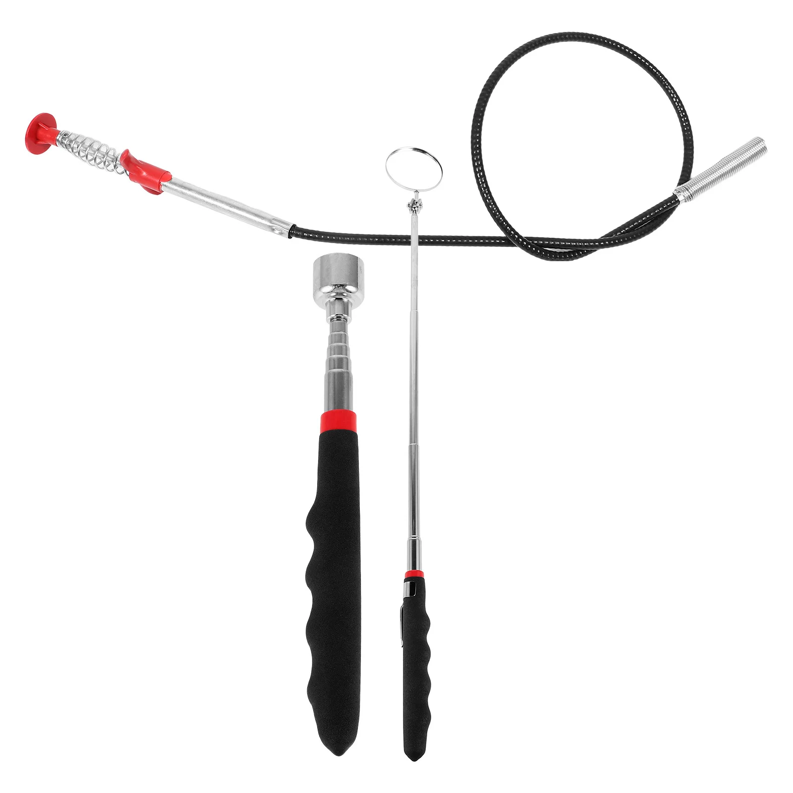 

Bottom Repair Tools Magnetic Pickup Grabber Reacher Car Extendable Mirror 1 Telescoping Inspection