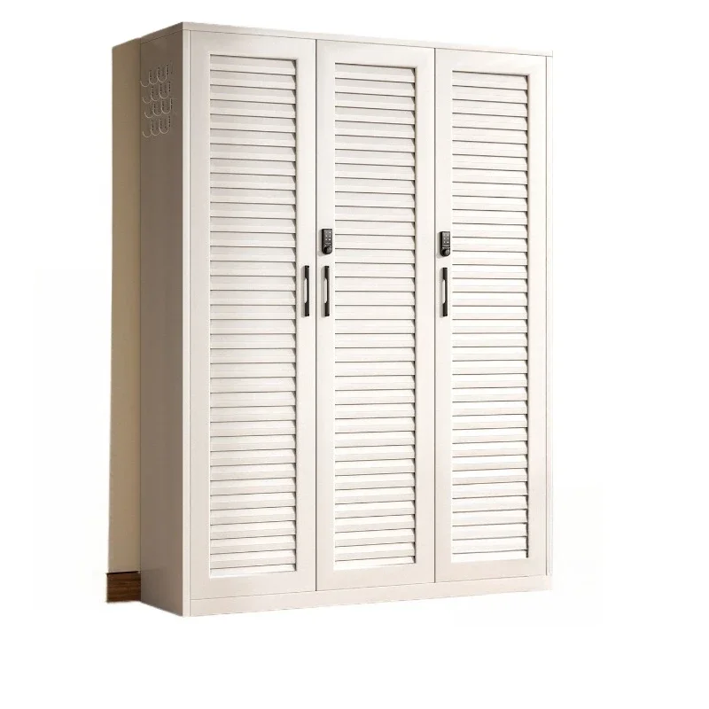 Household shoe cabinet floor-to-ceiling multi-layer steel storage cabinet against the wall dustproof integrated shoe rack