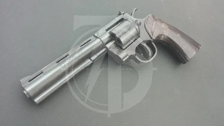 1:1 Revolver Python Gun 3D Paper Model DIY Handmade Papercraft Toy