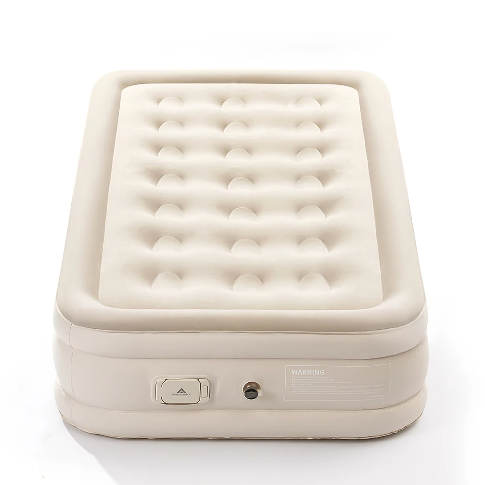 

Single Person Double Height Inflatable Mattress for Hiking Picnic BBQ Camping - Portable Sleeping Pad for Outdoor Activities