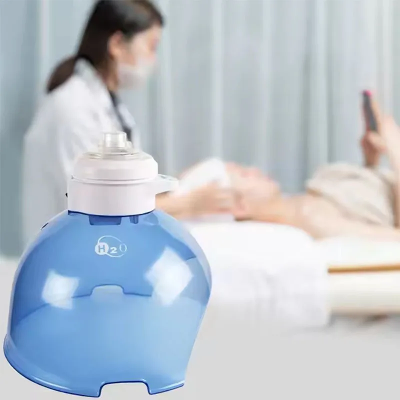 New Style Standing Hydrogen Oxygen Mask with Red and Blue Light Beauty Equipment Oxygen Jet Facial Care Machines