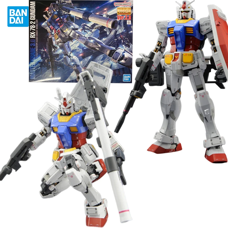 

Оригинальная фигурка Bandai MG 1/100 MASTER GRADE 3.0 RX-78-2 GUNDAM, подвижная аниме-фигурка, коллекционная модель для ценителей.