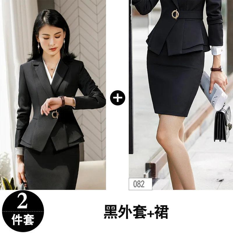 1882 Business Suit Women's Fashion Ruffles elegante Slim-Fit manica lunga Blazer Business Workwear abbigliamento formale