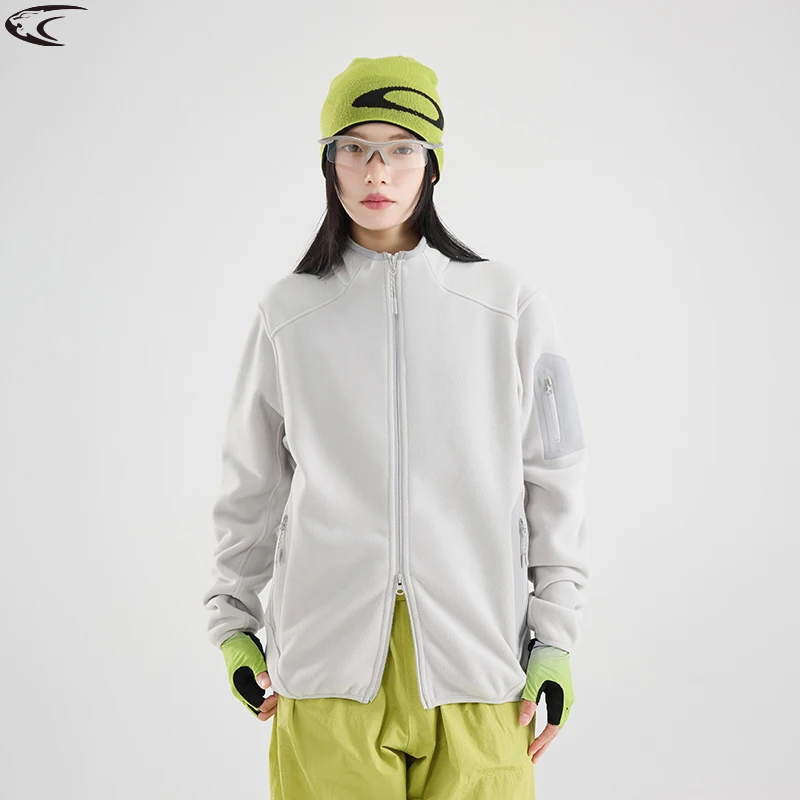 

LNGXO Winter Fleece Jacket Unisex Outdoor Windproof Warm Fleeced Clothing Men Women Hiking Camping Climbing Skiing Soft Coat