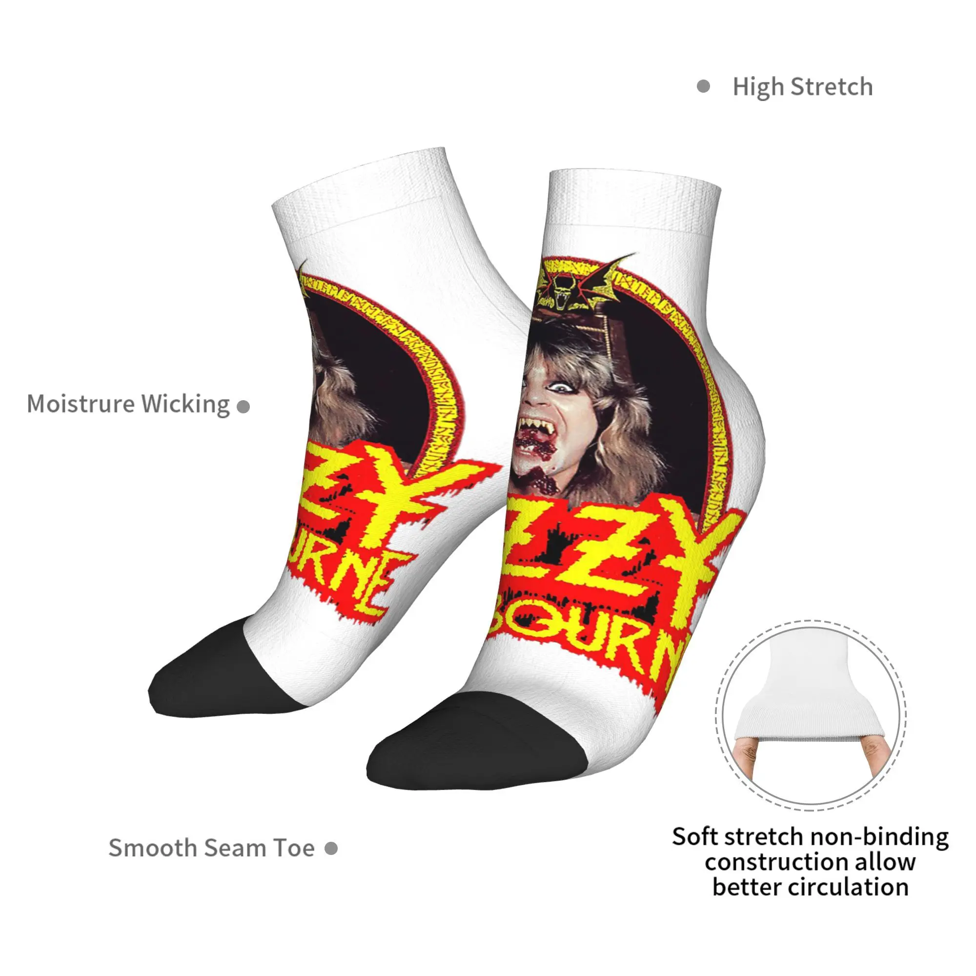 オジー・オズボーン マーチ プリンス・オブ・ダークネス ソックス 原宿 吸汗ストッキング オールシーズンソックス アクセサリー 男性用 女性用