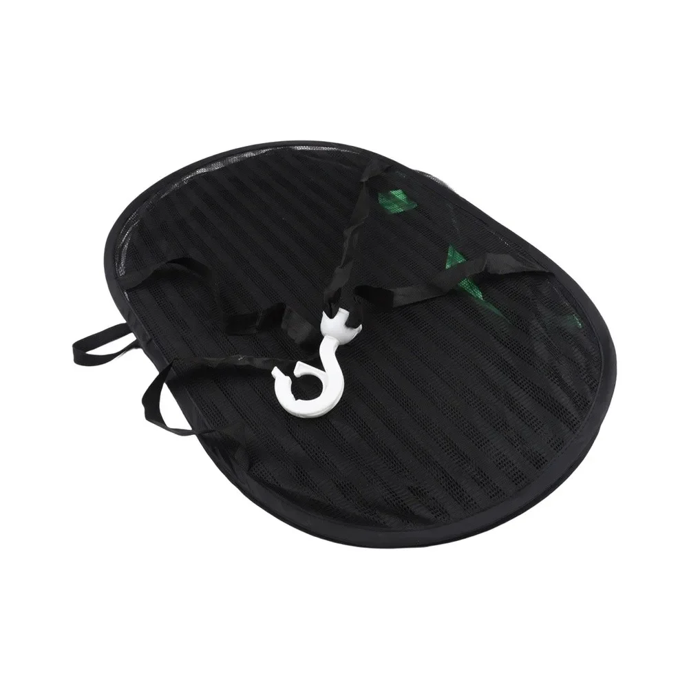 50x70cm Foldable Drying Net for Vegetables Fish and Dehydrated Food Black Polyester Mesh Rack with Closure Windproof Design