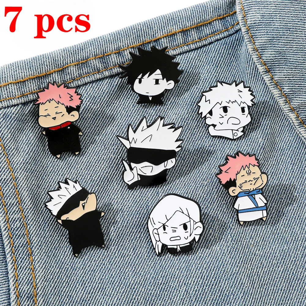 

Anime Jujutsu Brooch Satoru Gojo Manga Enamel Kaisen Pins Metal Badge Fashion Jewelry Clothes Hat Backpack Accessory Gifts