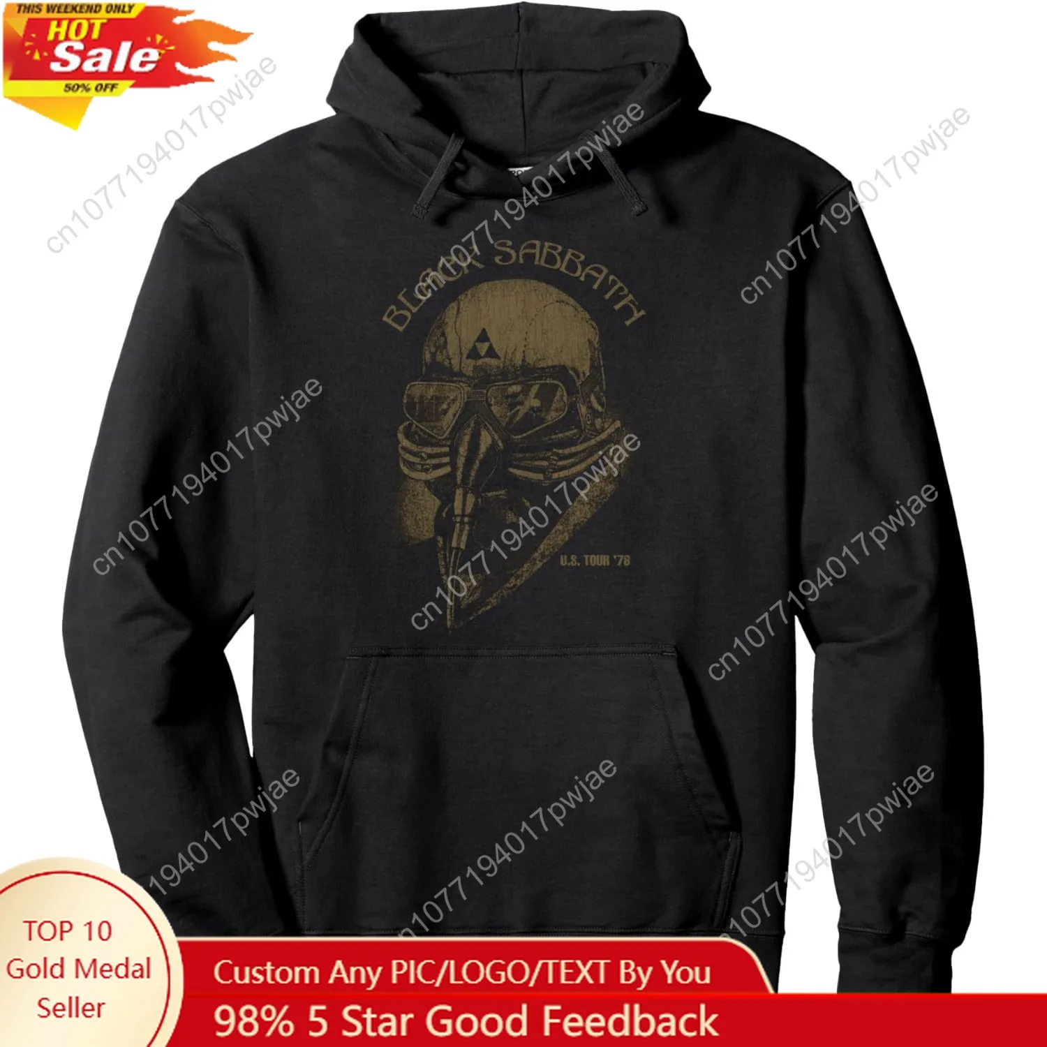 

Black Sabbath Official U.S Tour '78 Pullover Hoodie