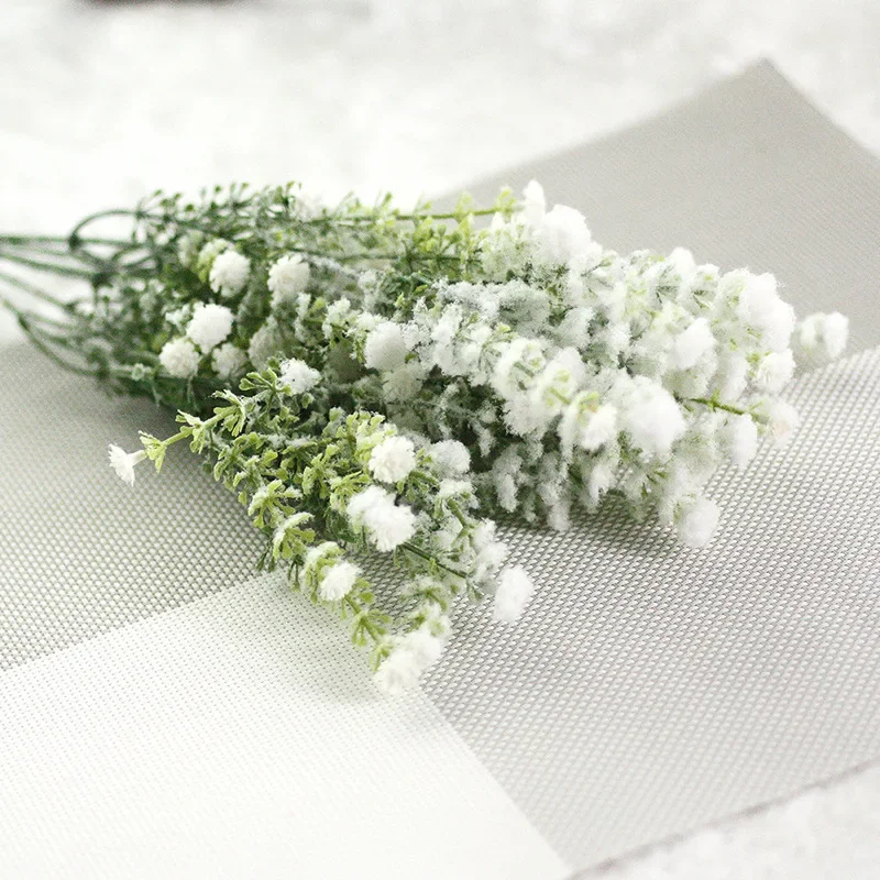 6 Fork Artificial Flowers Spraying Snow Gypsophila Artificial Flowers Christmas Home Decoration Wedding Celebration Arrangement