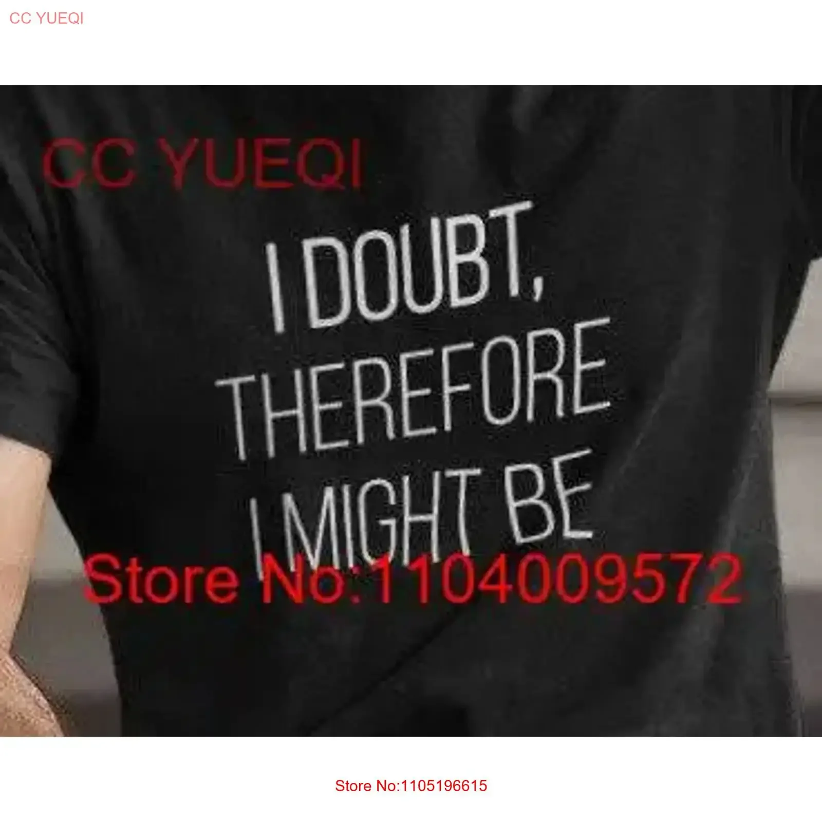 I Doubt Therefore Might Be T Shirt Rene Descartes Funny Quote French Philosopher vintage Washed Versatile Stretched fashion