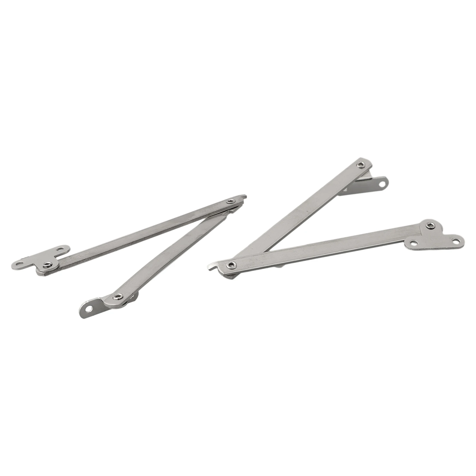 2pcs Stainless Steel Folding Hinges for Cabinet Lid Support with 180 Degree Opening and Rust Resistant Material