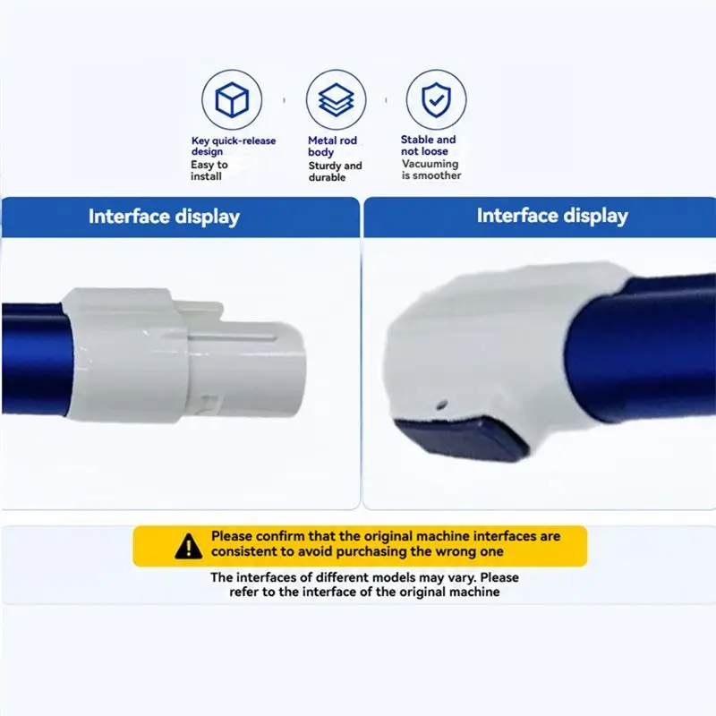A38T Cordless Vacuum Conductive Extension Tube for Tineco A10 Dash / TEK A10 / EA10, Replacement Rod Tube, Durable Metal