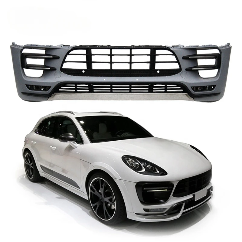 new model car front bumper grille body parts front bumper kit for porsche macan 2015 2021 cars accessories front lipcustom