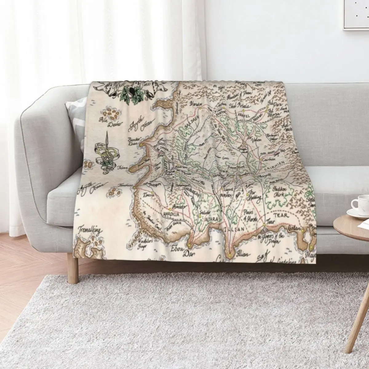 

wheel of time map Throw Blanket Winter beds Hairy Weighted bed plaid Blankets