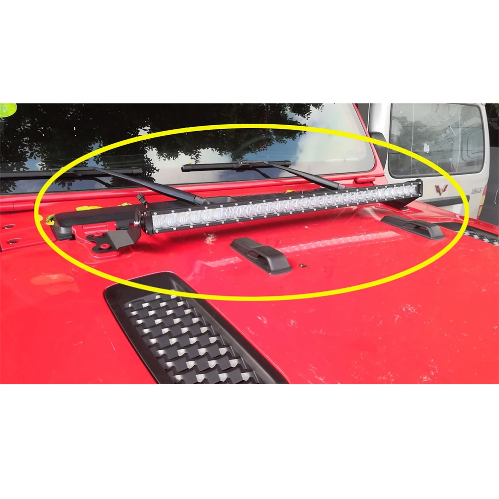 

SXMA JL1007 Hood Work Led Light Bar Kit with Mount Bracket 7 inch Off Road Driving Fog Lamp 150W for Jeep for Wrangler JL