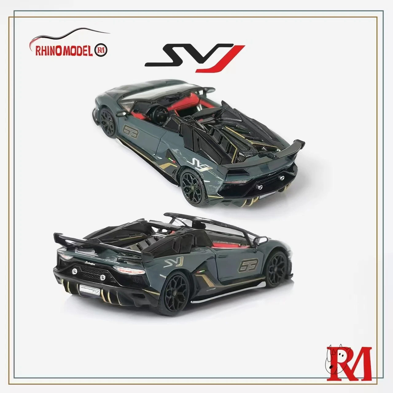 **Preorder**Rhino Model 1:64 Aventador svj Roadster Diecast Model Car