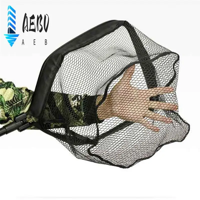 

AEB0-выдвижная рыболовная сеть, телескопическая складная подсак, складная подсак для рыбалки, черная
