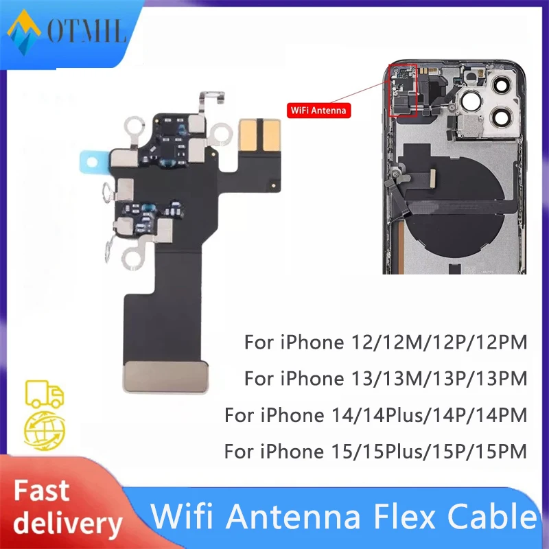 WiFi Antenna Flex Cable For iPhone 15 14 Plus 13 12 11 Pro MAX Mini Wi-Fi Signal Cable Receiver Ribbon Phone Replacement Parts