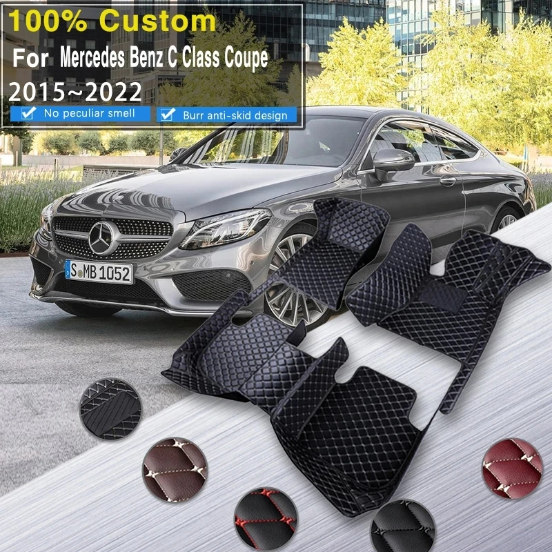 Tappetini Auto per Mercedes Benz classe C Coupe W205 2015 ~ 2022 cuscinetti Anti-sporco accessori Para tappetini Auto accessori Auto interni