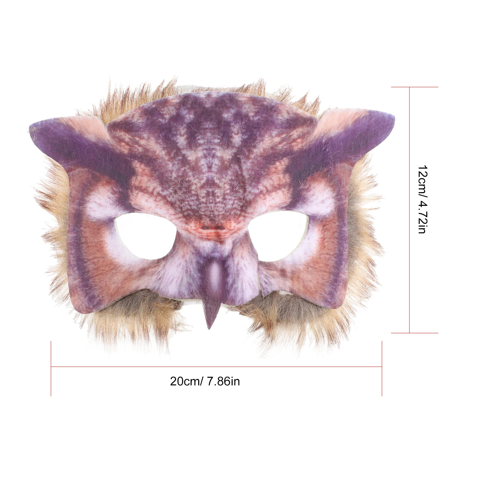 1Pc Owl Design Face Mask Creative Cosplay Half-face Mask Unique Costume Prop