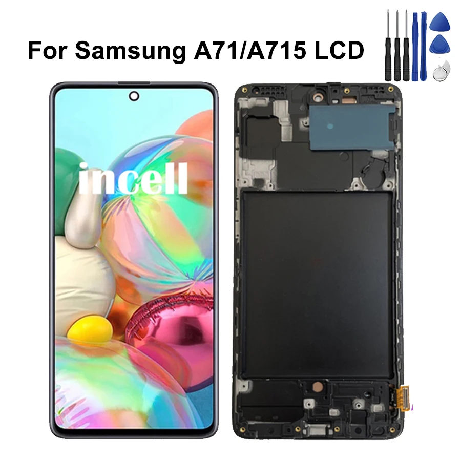 Super AMOLED For Samsung A71 Screen Replacement For Samsung A715 A715F A715FD LCD Display Touch Screen Digitizer Assembly