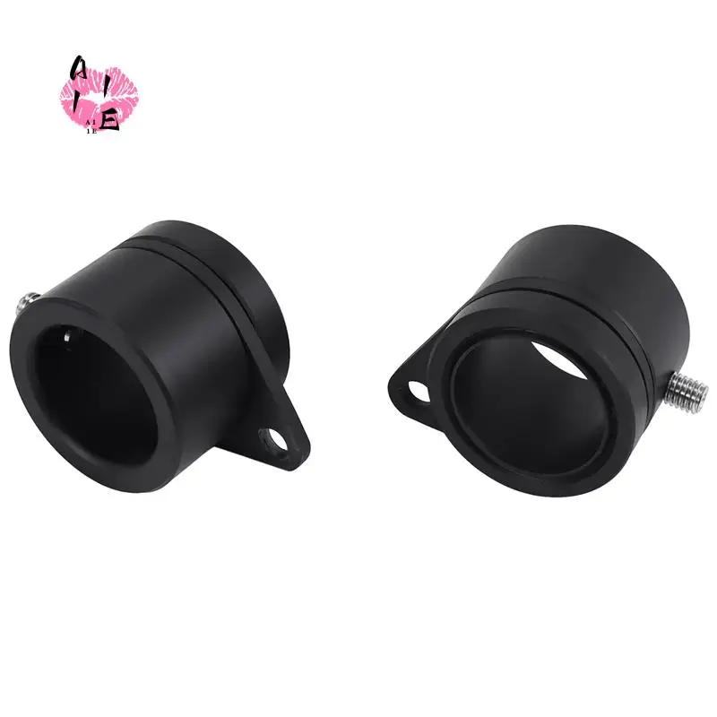 A11E-4 Pcs Flag Pole Rings Aluminum Alloy Mounting Rings 360 Degree Rotating Flagpole Anti Wrap Flag Pole (1 Inch Black)