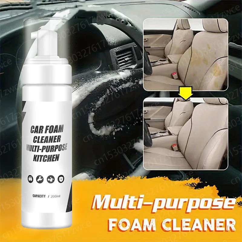 Auto-Mehrzweck-Schaumreiniger, Leder, sauberes Waschen, Automoive, Auto-Innenraum, Zuhause, Waschen, Wartung, Oberflächen, Spray, Auto-Schaumreiniger