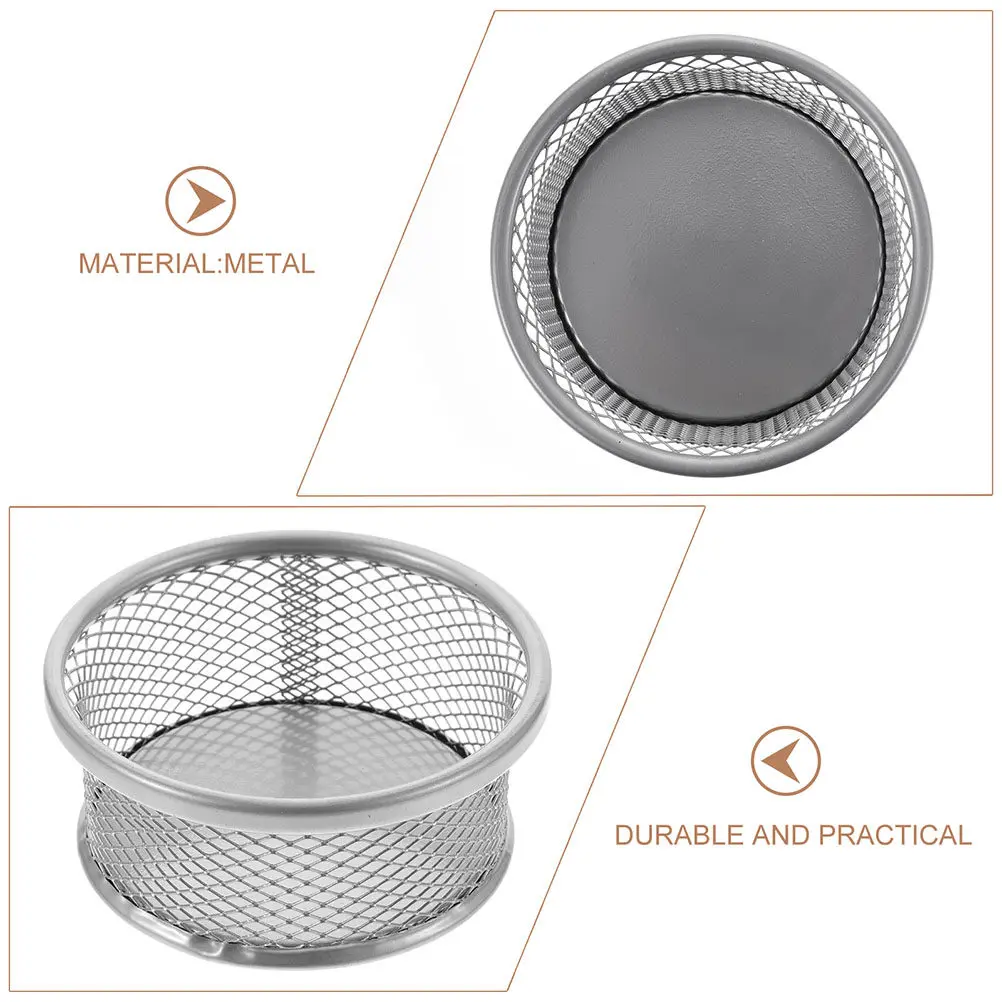 

Прочный металлический сетчатый диспенсер для канцелярских принадлежностей, настольный органайзер для офиса и учебы, корзина для хранения мелочей, поддержание порядка на столе