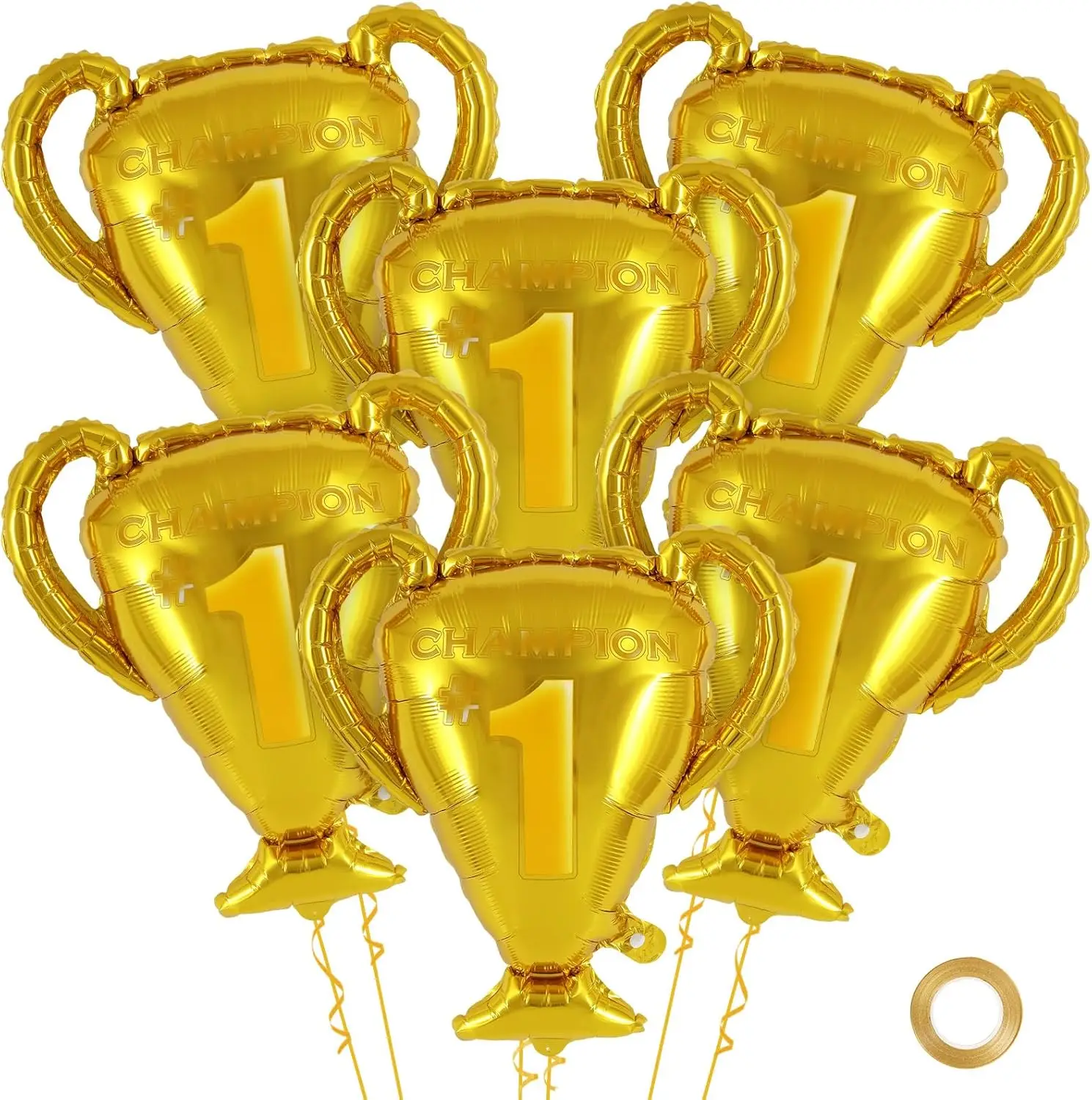 3/4/6 Stück 25 Zoll Champion-Trophäe Folienballons Fußball Basketball Geburtstagsparty Sportwettkampf Themen-Dekoration