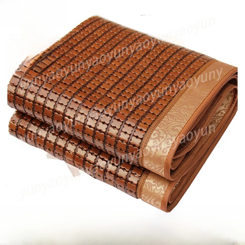 Carbonized Mahjong Mat 18M Bamboo Cooling Mat Foldable Breathable Summer Heat Regulation Home Bedding