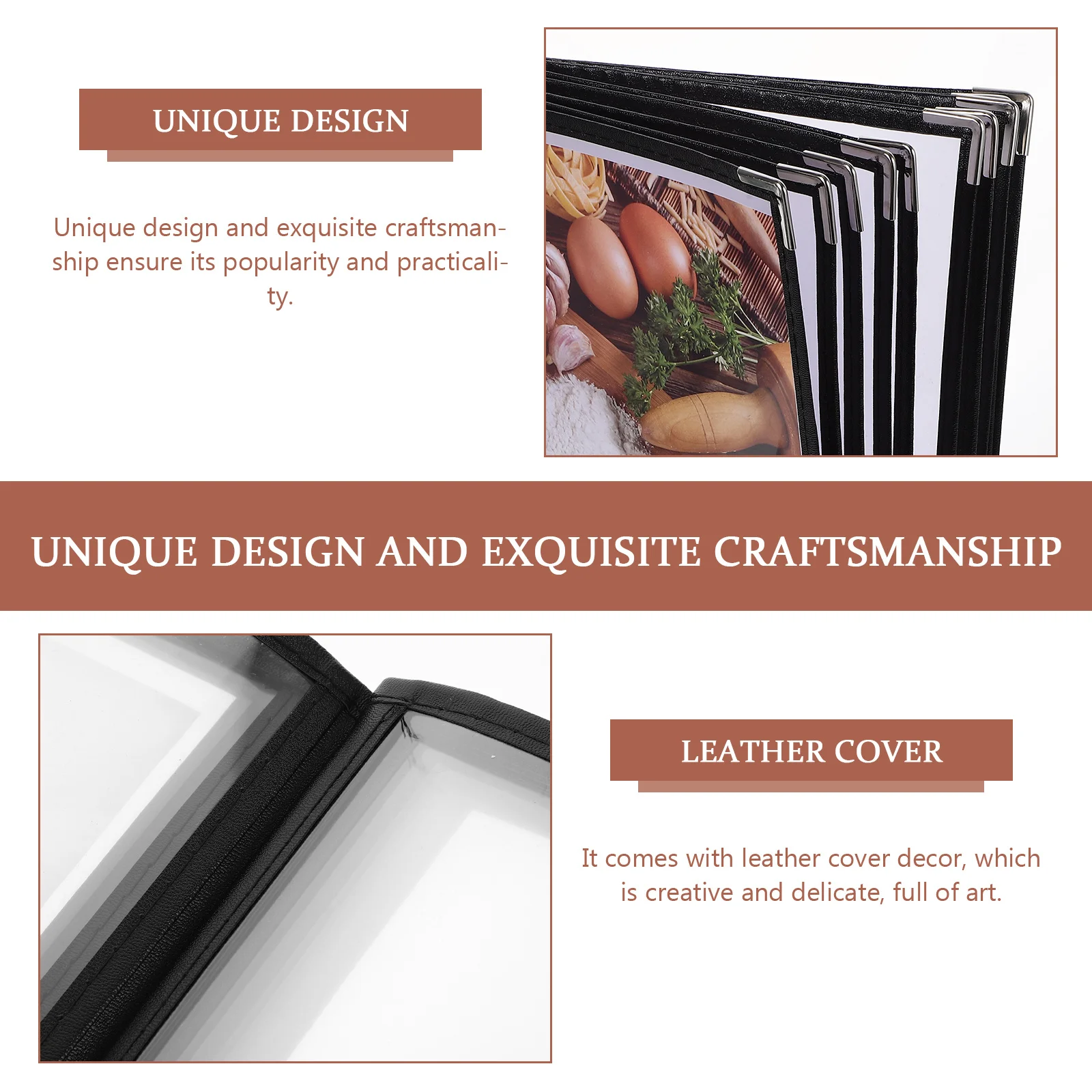 

Cover PVC Menu Book Restaurant Display Pad Practical Menu Holder Hotel Bar Cafe Meal Price Folder