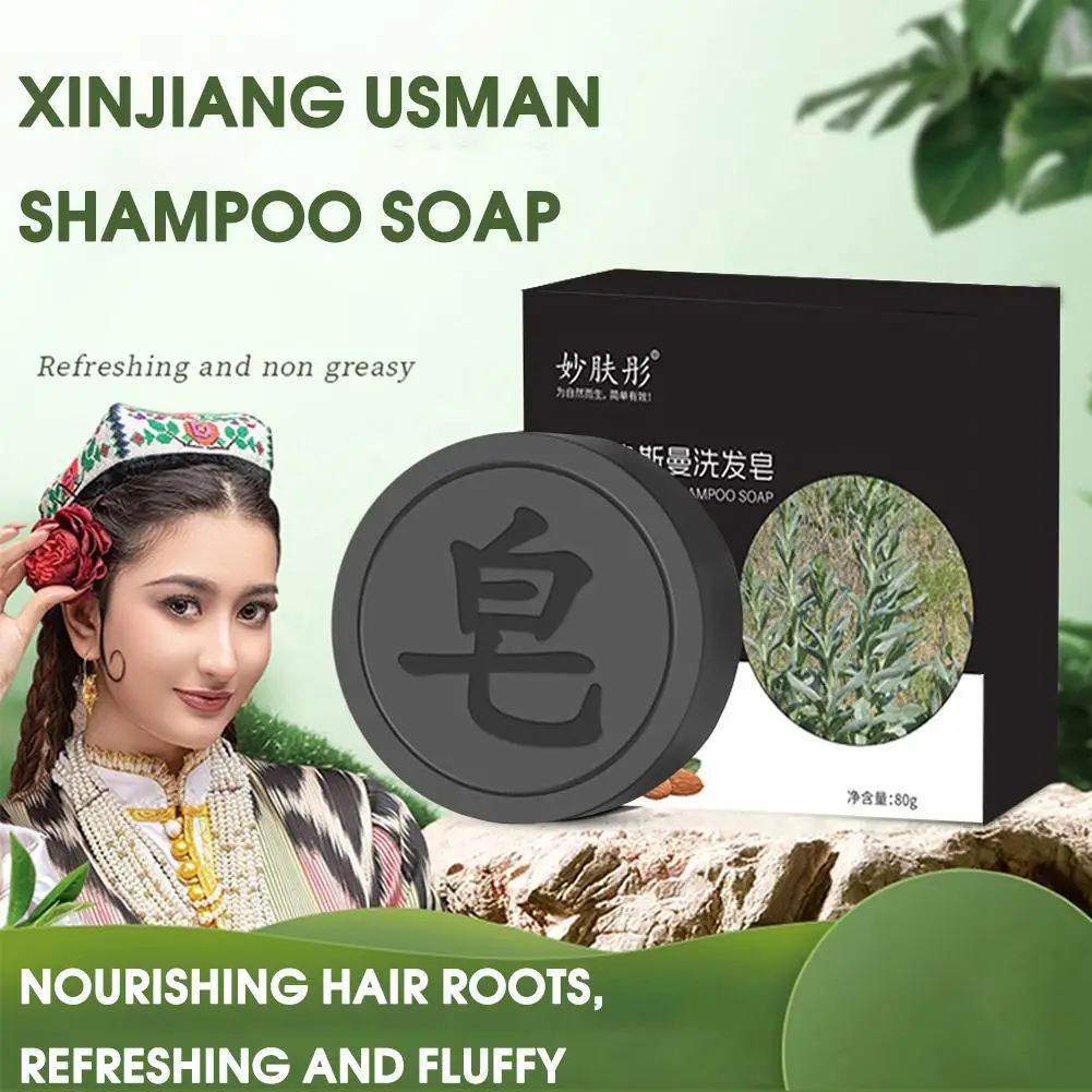 Polygonum Multiflorum Shampoo Soap Bar Repair Gray Hair Soap Essence To To He Black Shampoo Soaps White Color Shou O2B0