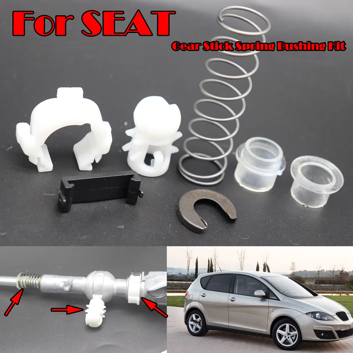 Gear Shifter Selector Lever Shaft Gear Stick Spring Bushing FOR SEAT Leon 1P 2005 - 2012 MT Shift Issue Fix Gearstick Rebuild