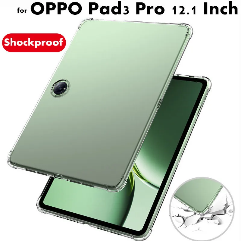 for Oppo Pad 3 Pro 12.1 Inch 2024 Pad3 Pro Case Transparent Air-bags Soft Silicone TPU Shockproof for OnePlus Pad2/Pro 12.1