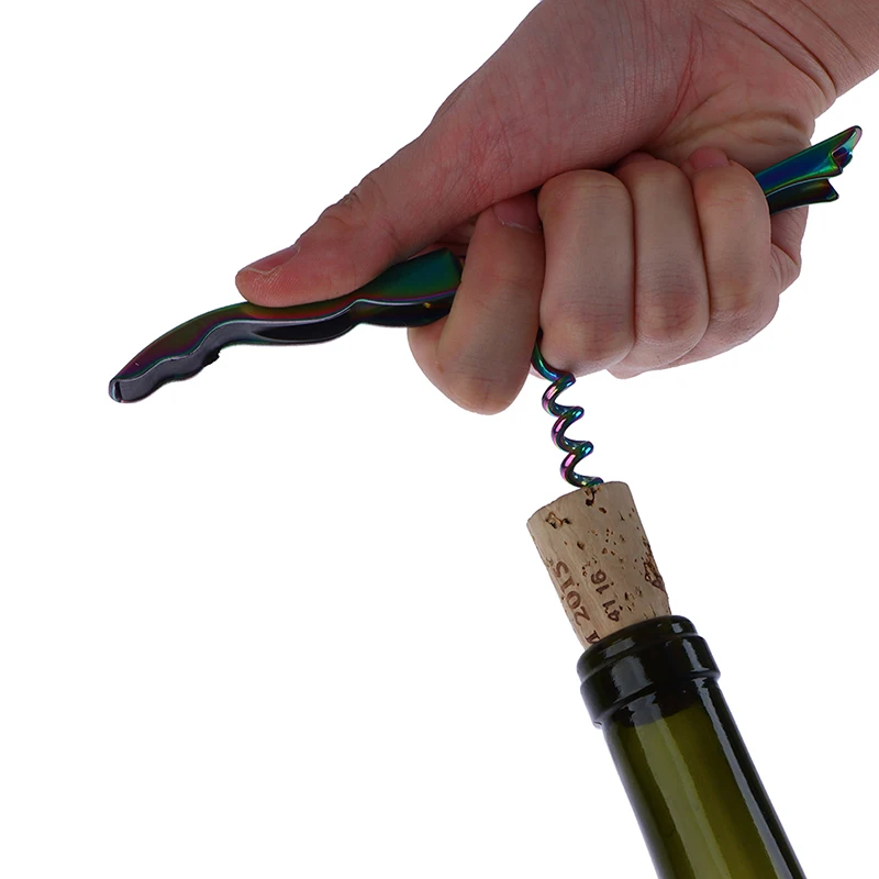 Stainless Steel Wine Opener Multifunction Professional Double Hinge Corkscrew Beer Bottle Opener Home Kitchen Gadgets