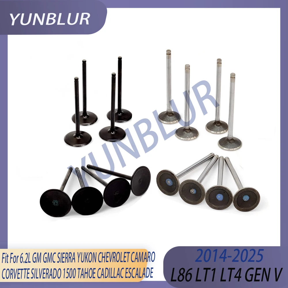 

16pcs Engine Part Intake & Exhaust Valve Kit Fit 6.2 L L86 LT1 LT4 V8 Gen V Gas 14-25 For GM GMC YUKON CHEVROLET CAMARO CADILLAC