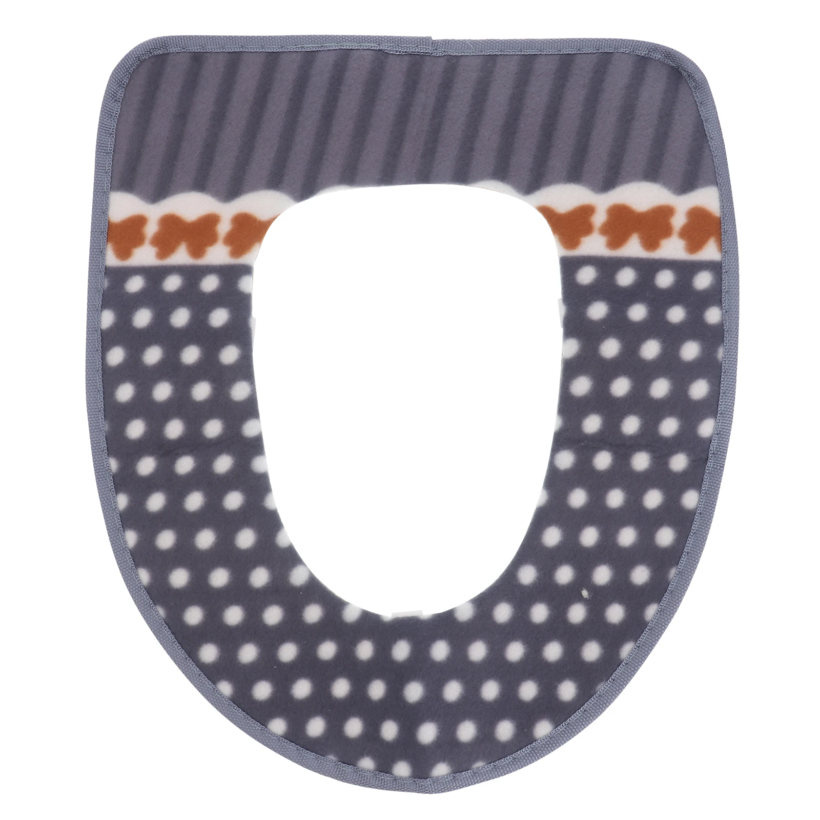 Warm Toilet Seat Cover Purple Dot Pattern Pu Washable Waterproof Easy Install For Home Travel Toilet Seat Pad