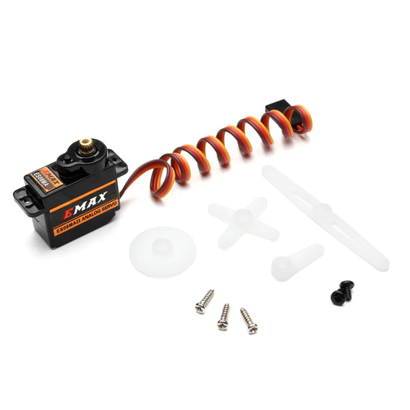 오리지널 EMAX ES08MAII 12g 미니 메탈 기어 아날로그 서보 ES08MA II RC 자동차 보트 헬리콥터 비행기 로봇 예비 부품