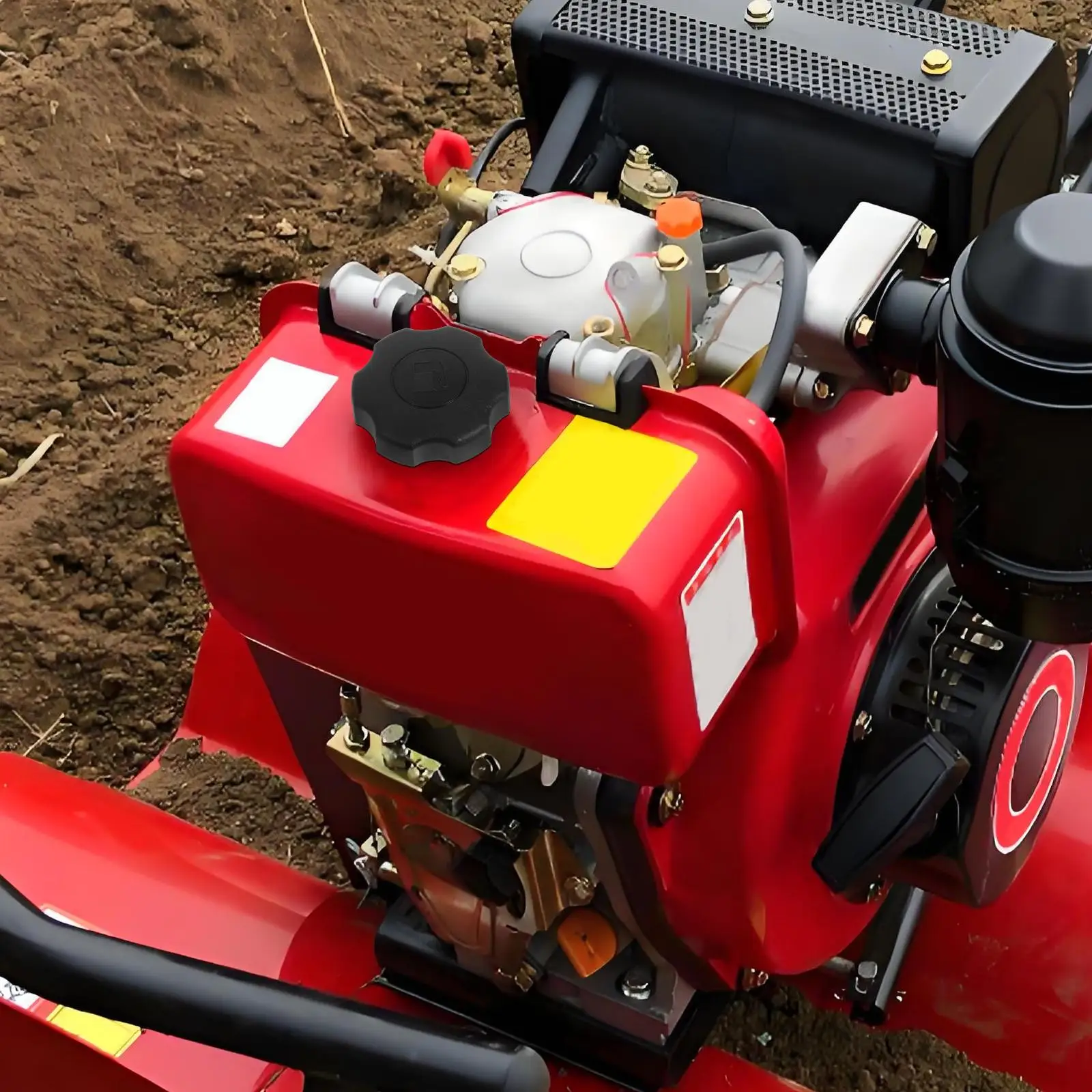 4 pezzi di coperchio del serbatoio dell'olio per sostituzione del tappo del gas per micro moto, nero, ampia compatibilità, strumenti per tosaerba, tappo della benzina, serbatoio del gas in metallo
