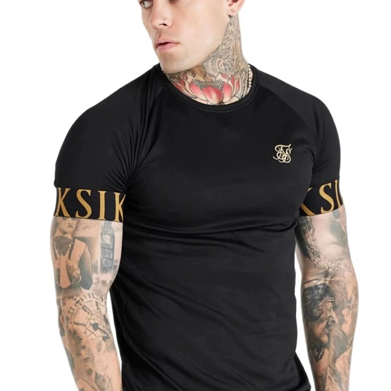   Verão masculino ort Sve Crion T-shirt Sik Silk Marca Confortável Respirável Desgaste Casual