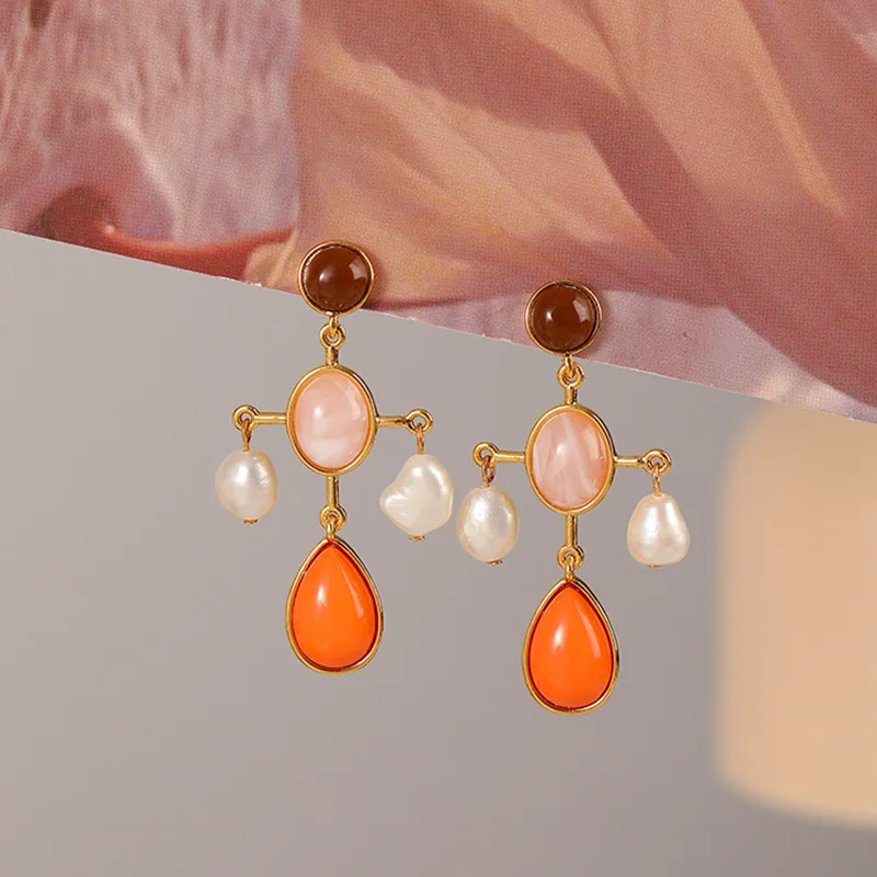 

925 Silver 18K Gold Plated Hypoallergenic Earrings Pearl | Vintage Luxury Minimalist Freshwater Jewelry Elegant Gift for Women