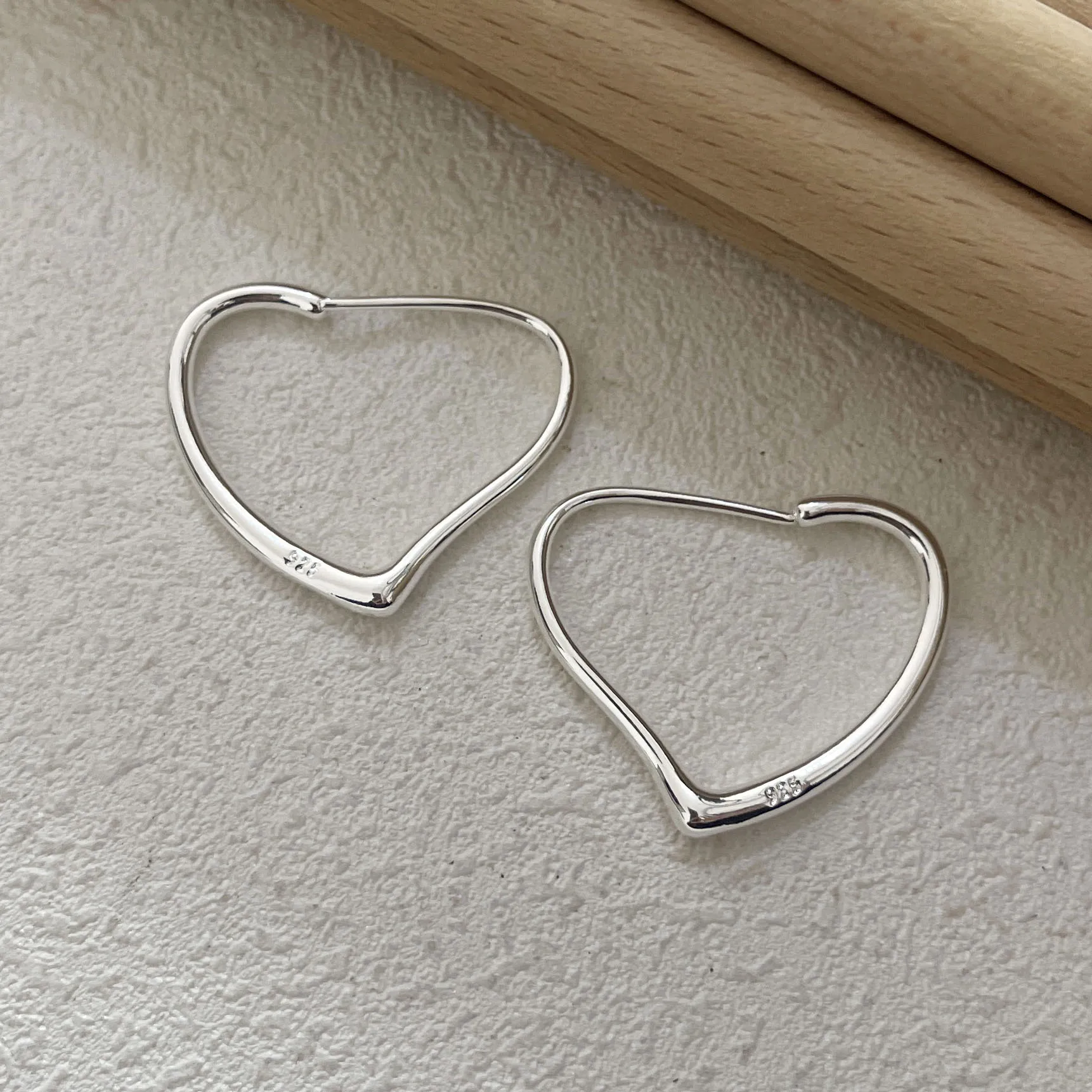 925 Sterling Silver Earrings For Women Trendy Simple Shinning Heart Earring Jewelry Prevent Allergy Party Christmas Accessories