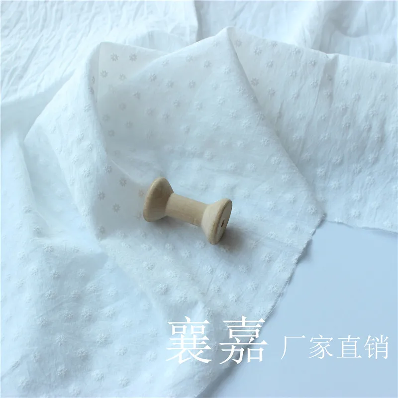 Pure Cotton Plain Cotton Fabric Washed Cotton Crepe Printed Small Broken Fabric Shirt DIY Hand Made Clothes 100x140cm