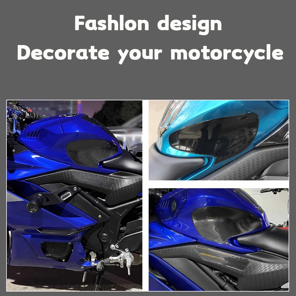 For Yamaha YZF R3 R25 YZF-R3 2019 - 2023 2020 Side Fuel Tank Pad Protector Stickers Decal Gas Knee Grip Traction Pad Tankpad